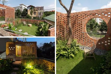 a-rooftop-lounge-and-garden-surrounded-by-brick-walls-was-designed-for-this-home