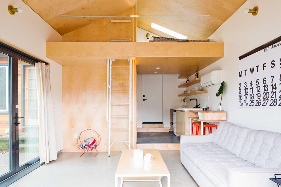 this-garage-was-converted-to-include-a-loft-bedroom,-kitchen,-and-bathroom