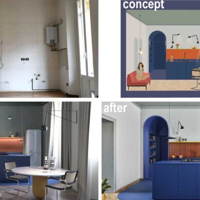 before-&-after-–-a-remodeled-apartment-interior-uses-bold-colors-in-its-design