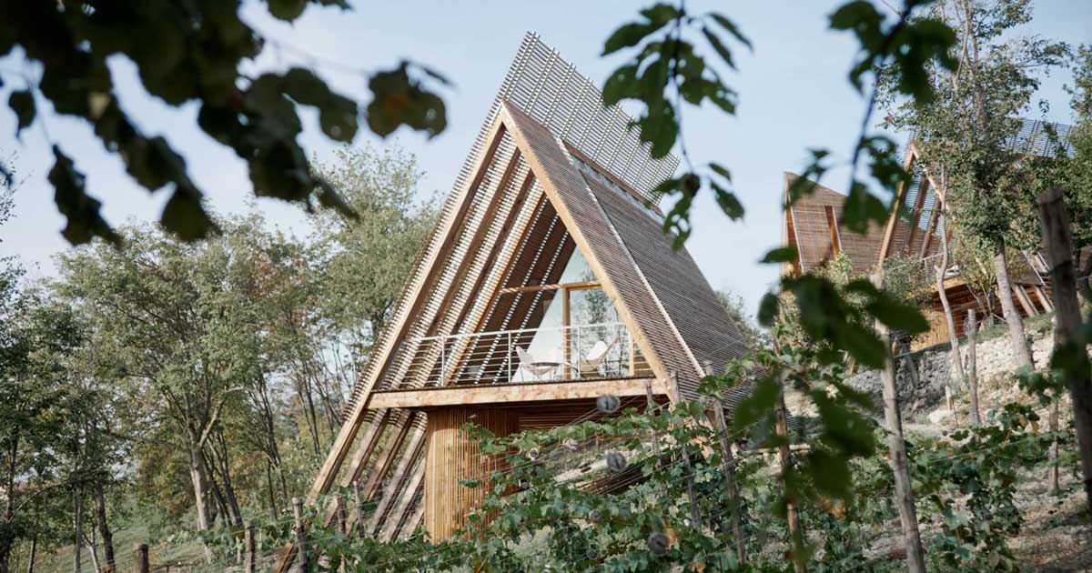 these-a-frame-cabins-were-built-to-create-an-eco-hotel-in-italy