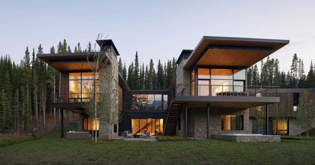 This Modern Mountain Home Was Designed With Distinctly Separate