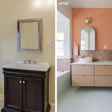 a-bathroom-renovation-where-adding-a-vanity-that-wraps-around-the-corner-added-much-needed-countertop-space