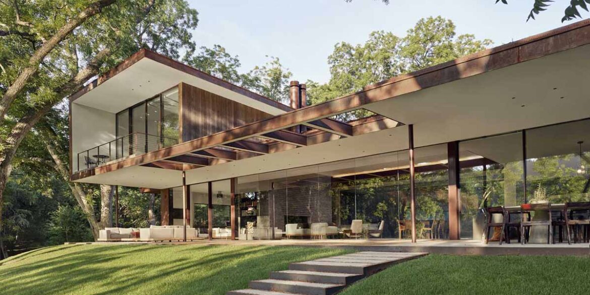 weathered-steel-covers-the-exterior-of-this-modern-home-in-texas