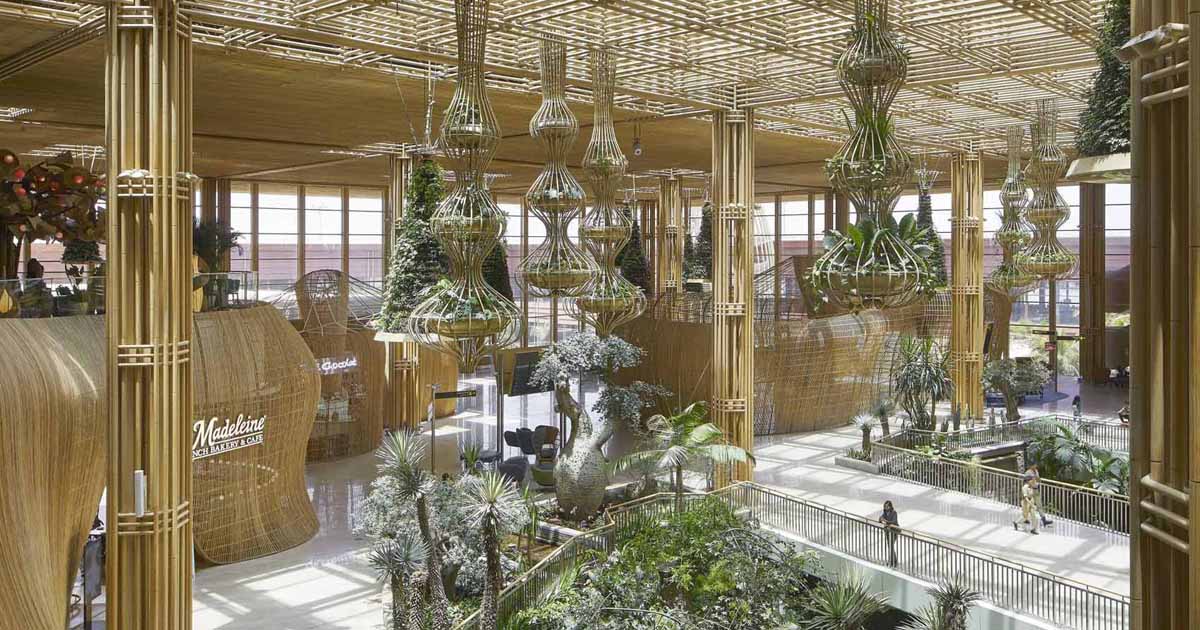 over-5-miles-of-rattan-were-used-to-create-the-interior-of-bengaluru-international-airport